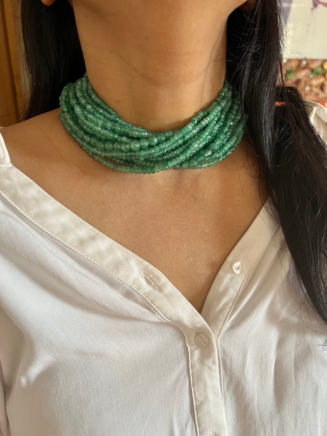 Unique Elegance: One-of-a-Kind Beads Choker Necklace (Premium Quality)