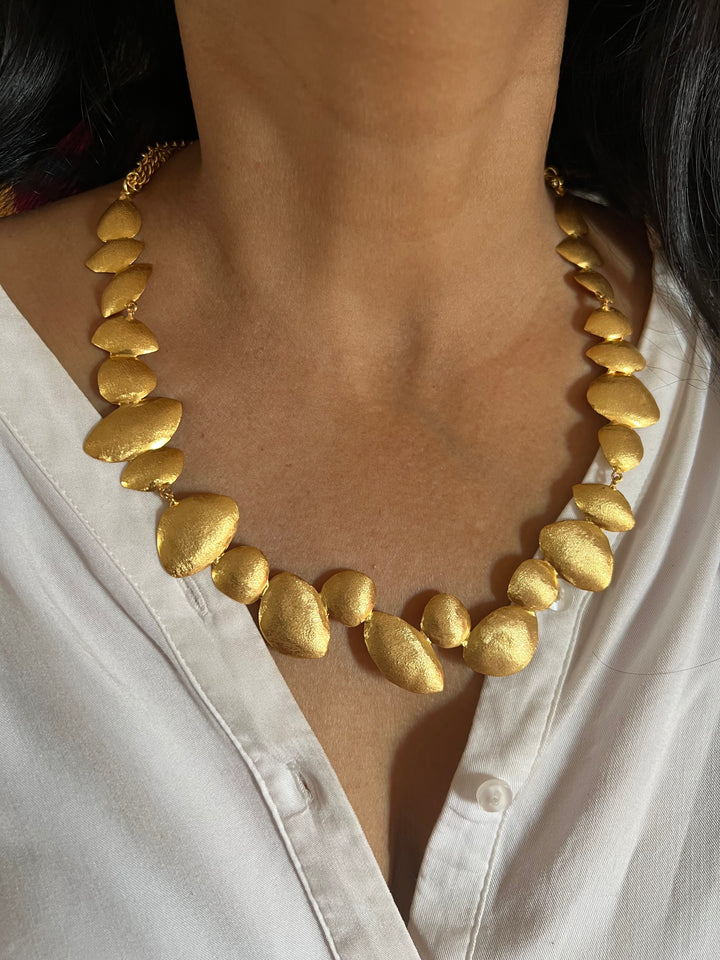 Distinctive Allure: Designer Brass Necklace (Premium Quality)