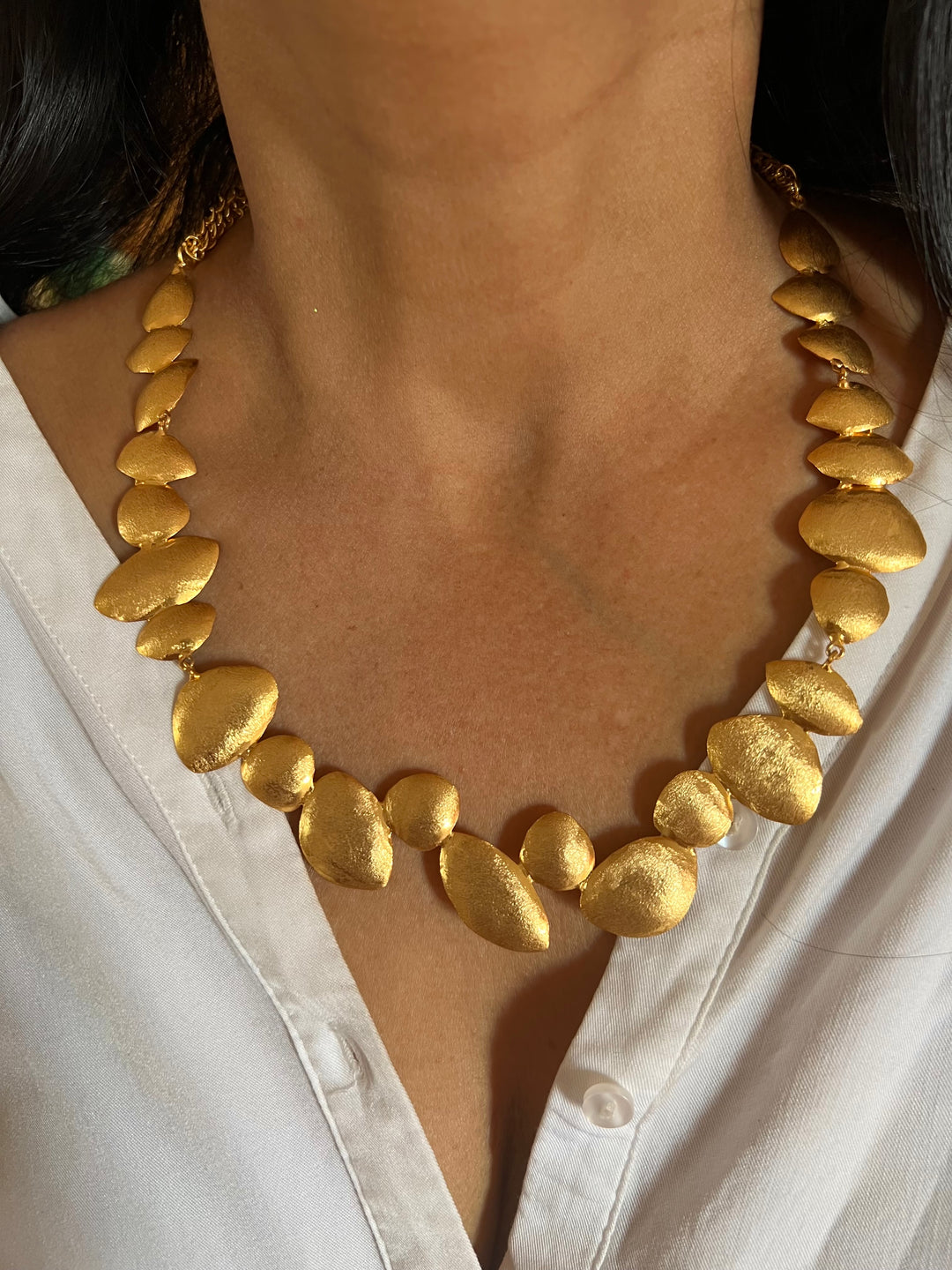 Distinctive Allure: Designer Brass Necklace (Premium Quality)