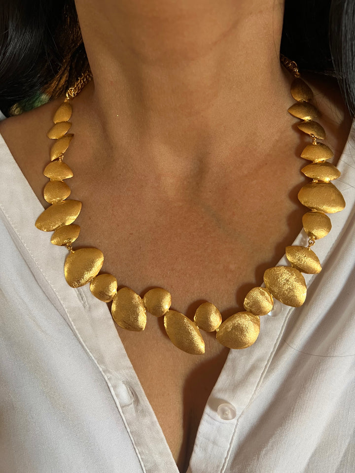 Distinctive Allure: Designer Brass Necklace (Premium Quality)