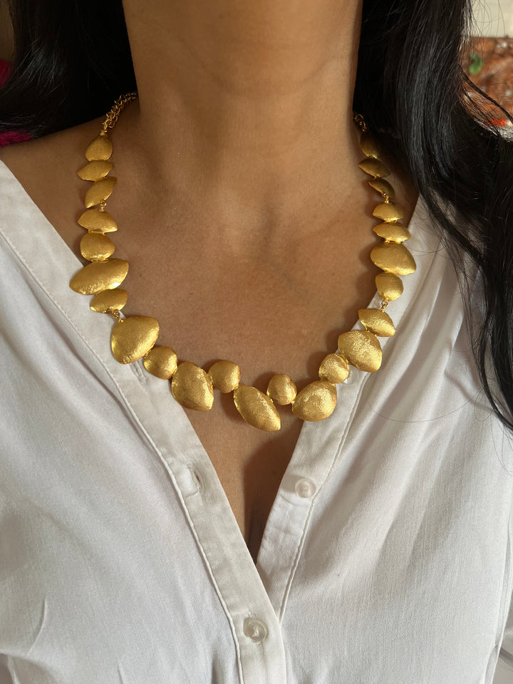 Distinctive Allure: Designer Brass Necklace (Premium Quality)