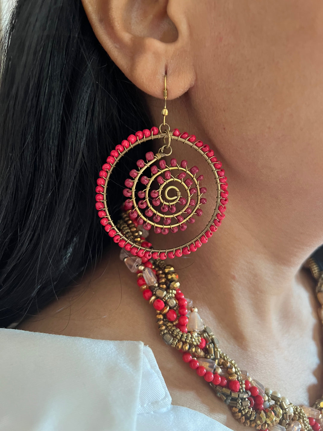 Beaded Necklace Set/ Boho Necklace Set/ Bohemian Necklace Set