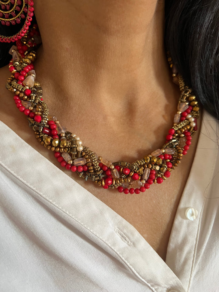 Beaded Necklace Set/ Boho Necklace Set/ Bohemian Necklace Set