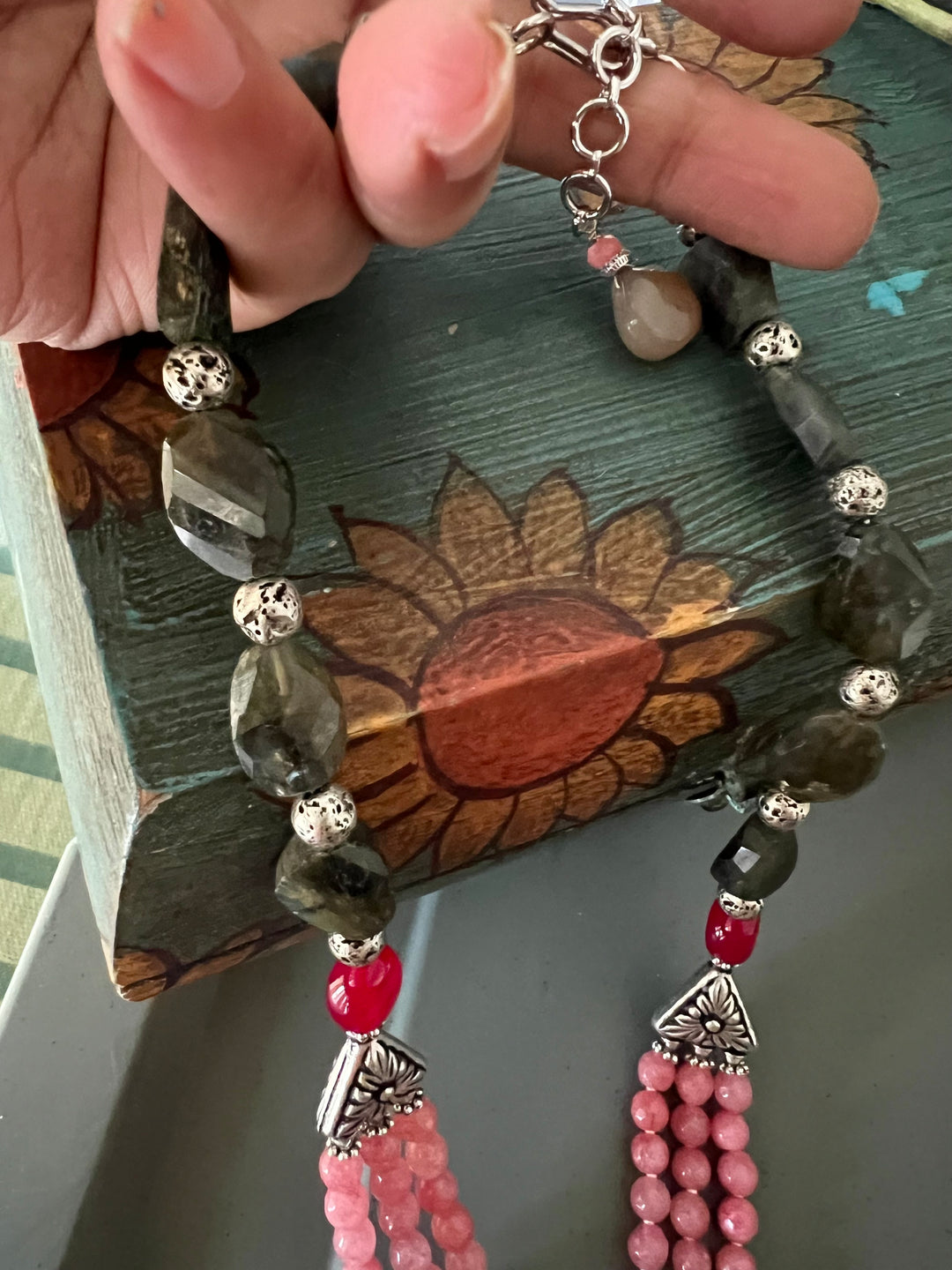 Exquisite Silver Handcrafted Fusion Pendant Necklace - Elevate Your Elegance