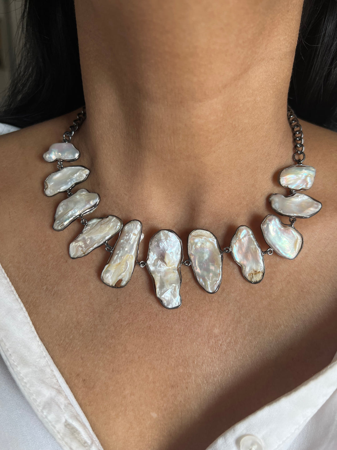 Statement Natural Pearl Necklace