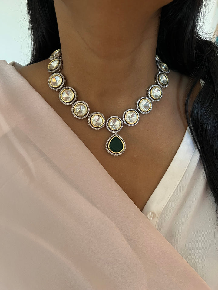 Exquisite Victorian Kundan Choker Necklace with Earrings - Timeless Elegance and Royal Charm