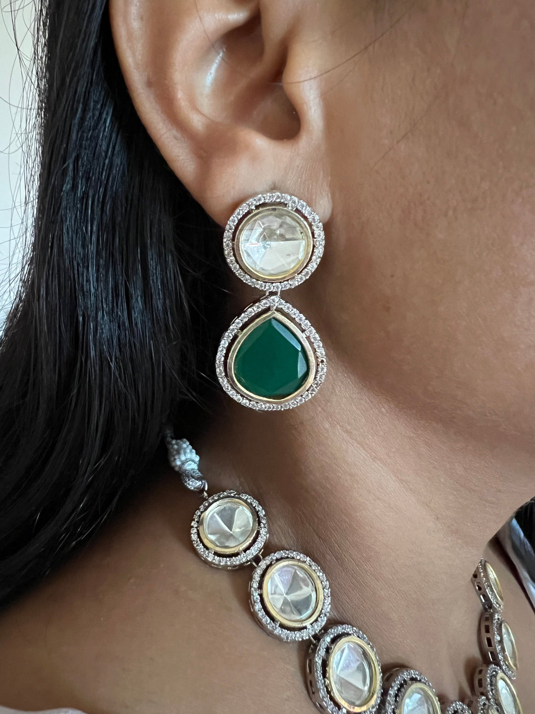 Exquisite Victorian Kundan Choker Necklace with Earrings - Timeless Elegance and Royal Charm