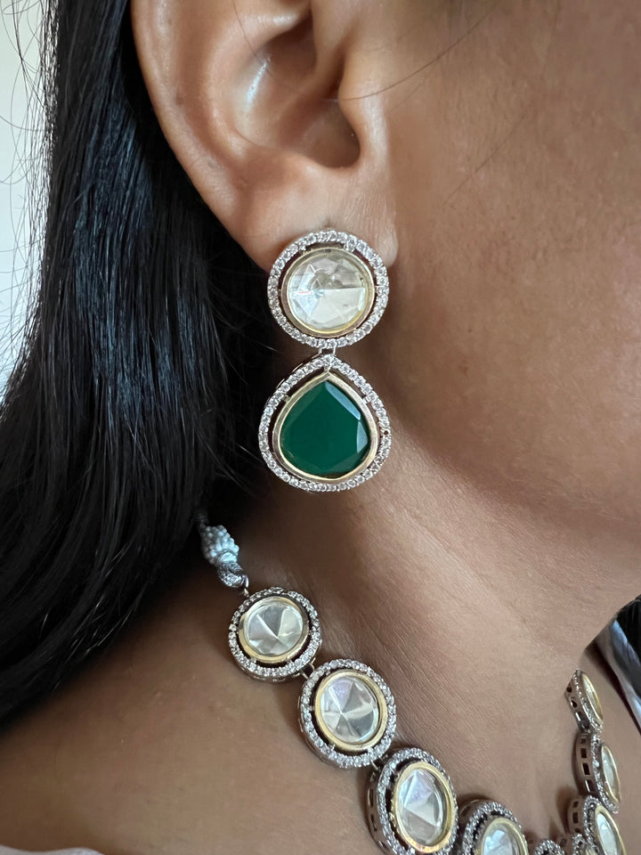 Exquisite Victorian Kundan Choker Necklace with Earrings - Timeless Elegance and Royal Charm