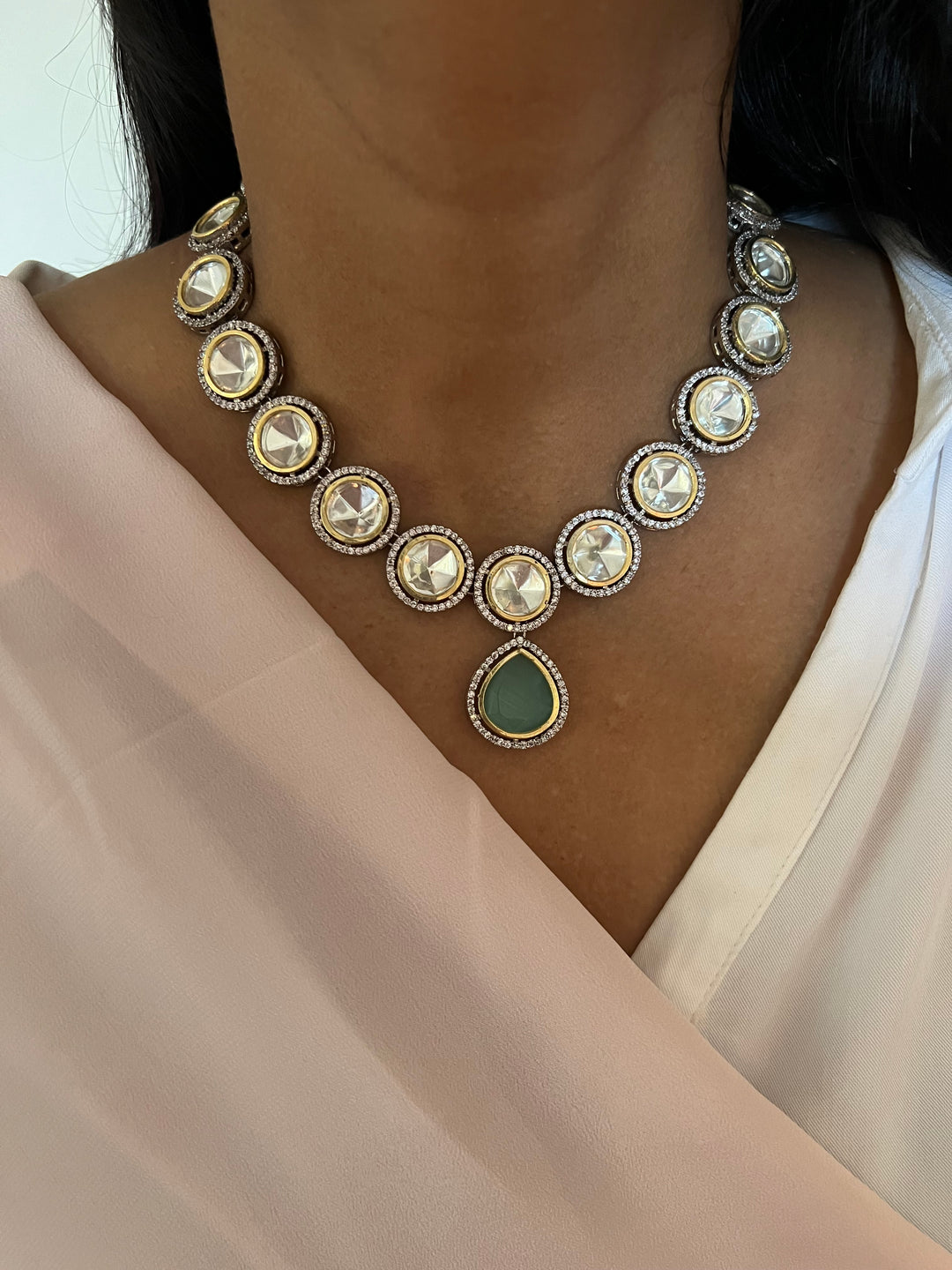 Exquisite Victorian Kundan Choker Necklace with Earrings - Timeless Elegance and Royal Charm