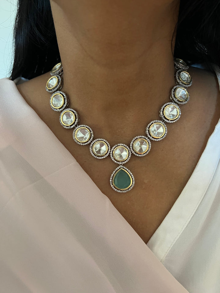 Exquisite Victorian Kundan Choker Necklace with Earrings - Timeless Elegance and Royal Charm