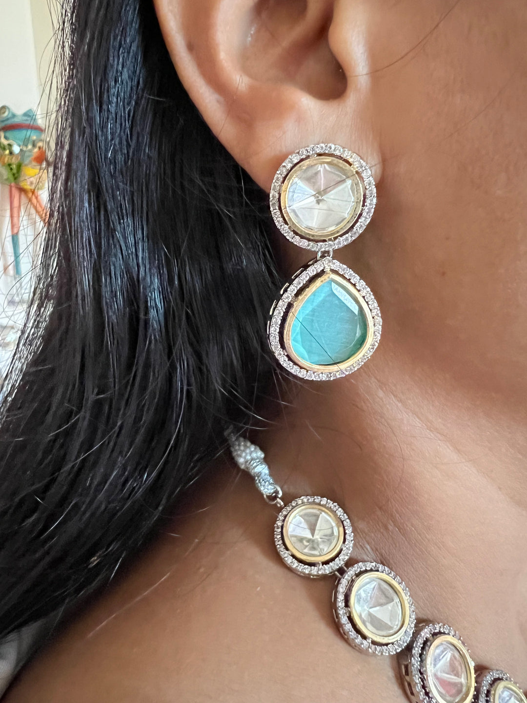 Exquisite Victorian Kundan Choker Necklace with Earrings - Timeless Elegance and Royal Charm