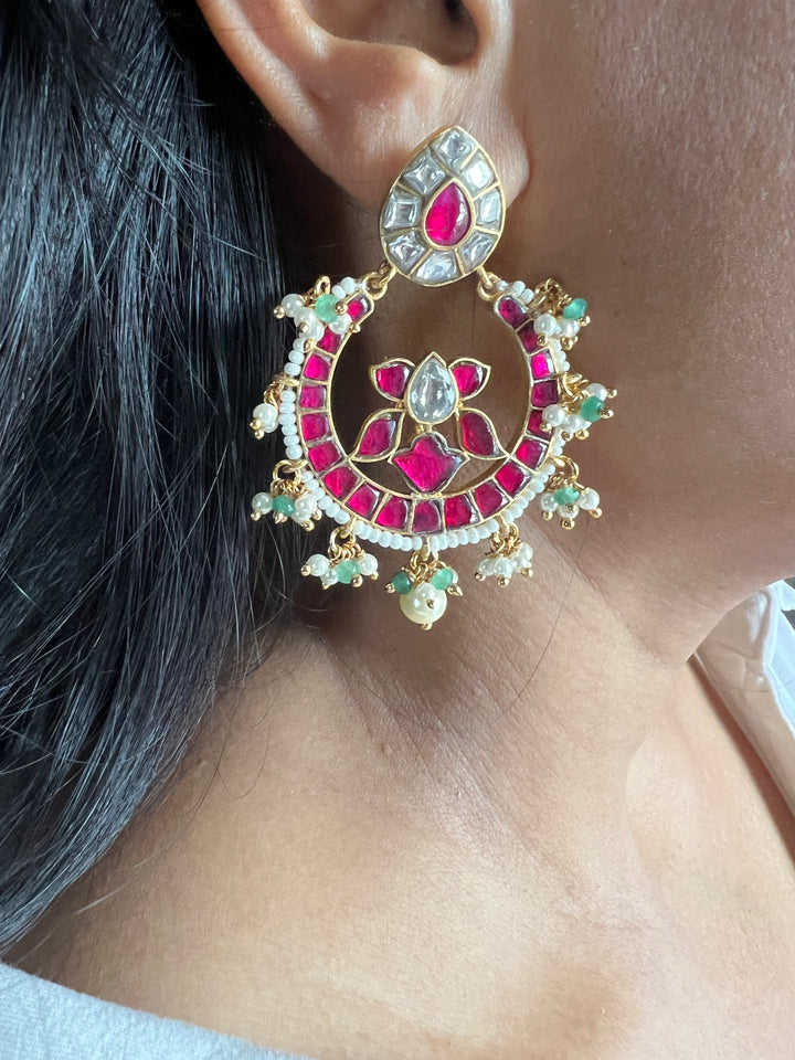 Designer Jadau Kempu Chandbalis - Premium Quality, Exquisite Craftsmanship