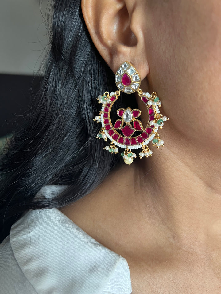 Designer Jadau Kempu Chandbalis - Premium Quality, Exquisite Craftsmanship