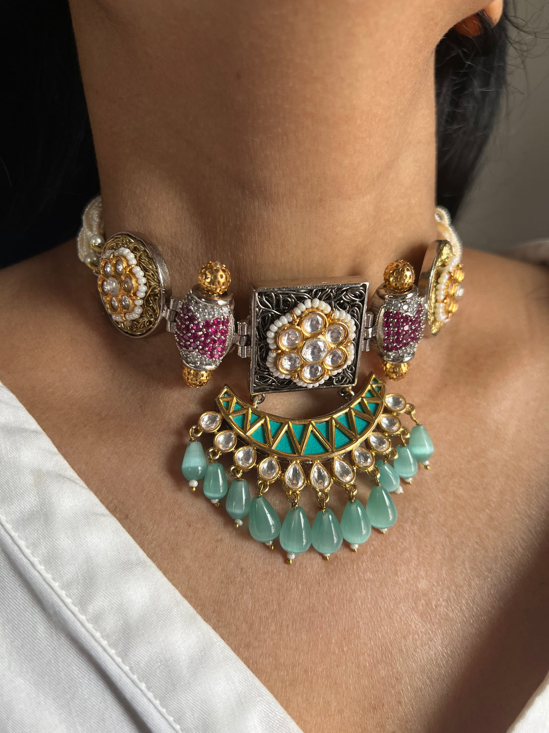 Designer Kundan Choker Necklace Set - Unmatched Quality and Style