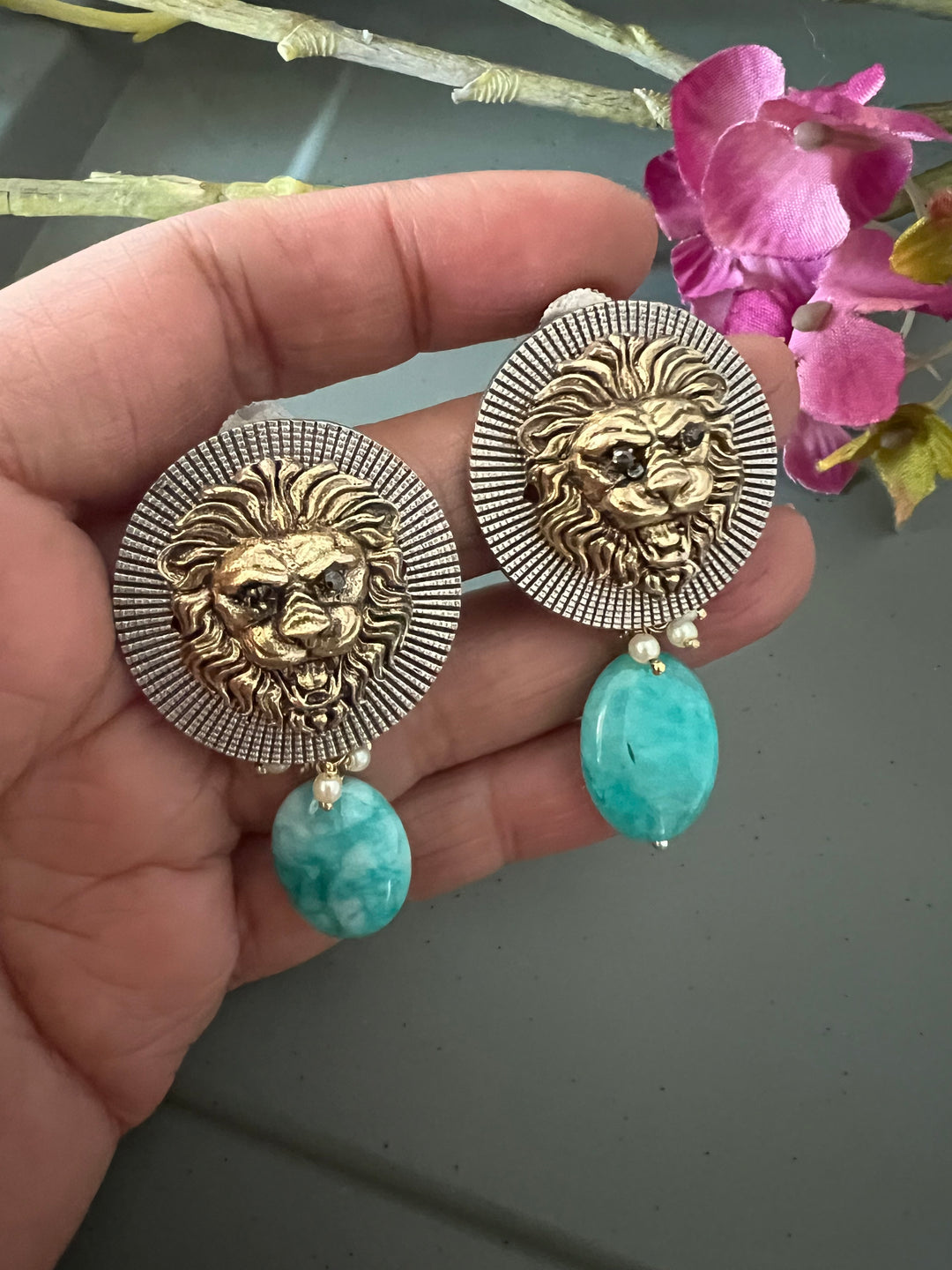 Amazonite Drop Vintage Earrings - Premium Quality, Exquisite Craftsmanship