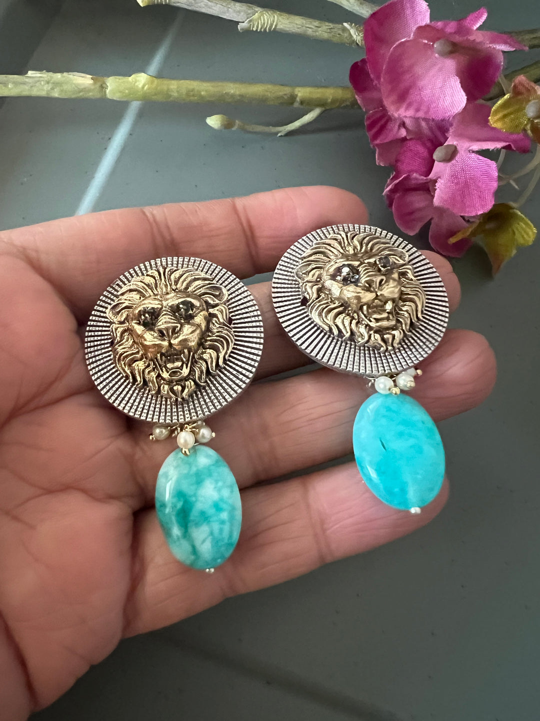 Amazonite Drop Vintage Earrings - Premium Quality, Exquisite Craftsmanship