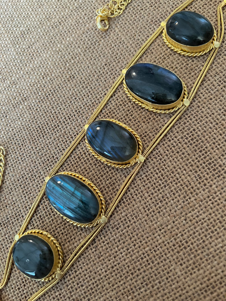 Statement Labradorite Choker / One of a kind Jewellery/ Indian Choker