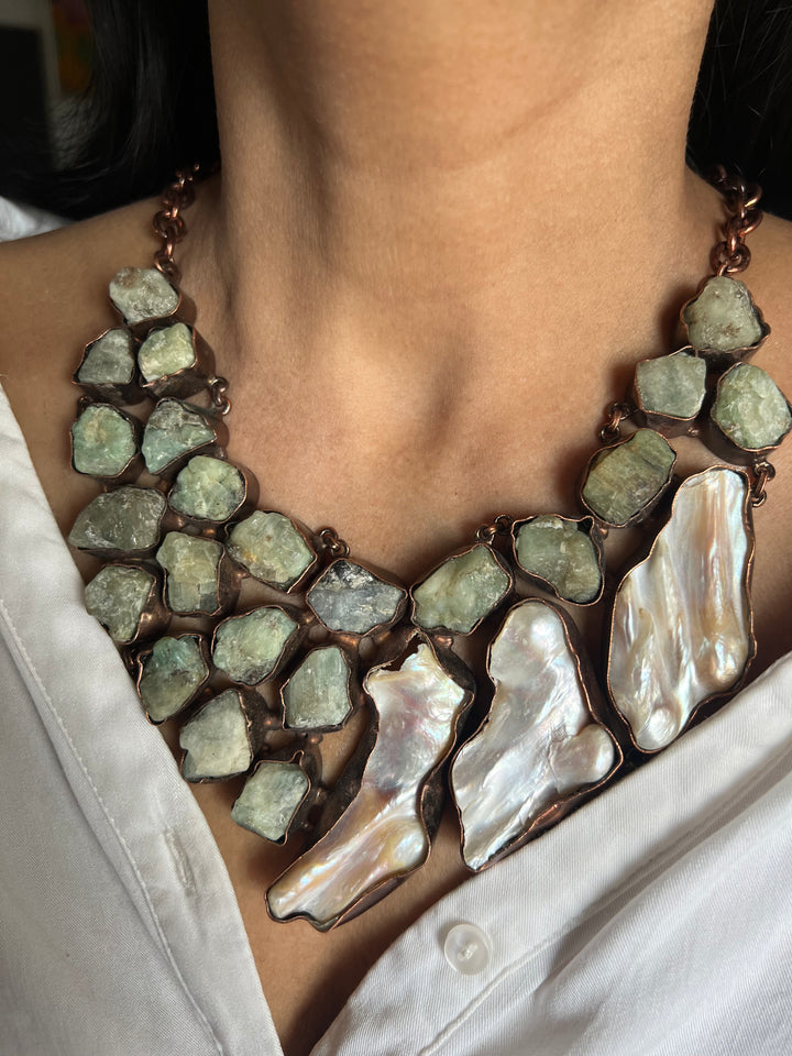 Statement Natural Gemstones Necklace