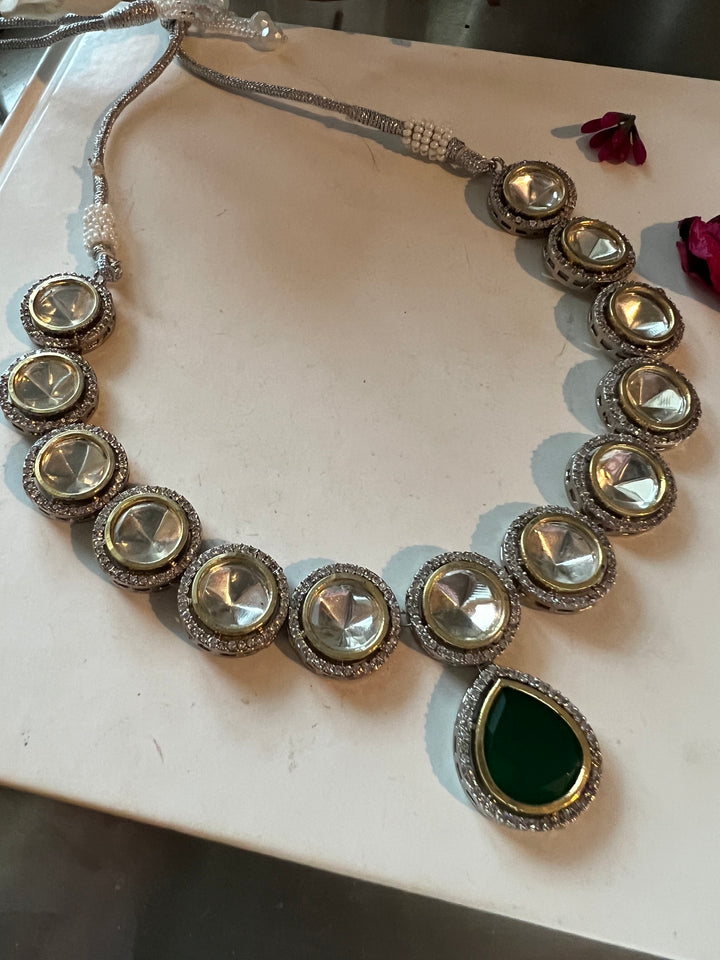 Exquisite Victorian Kundan Choker Necklace with Earrings - Timeless Elegance and Royal Charm