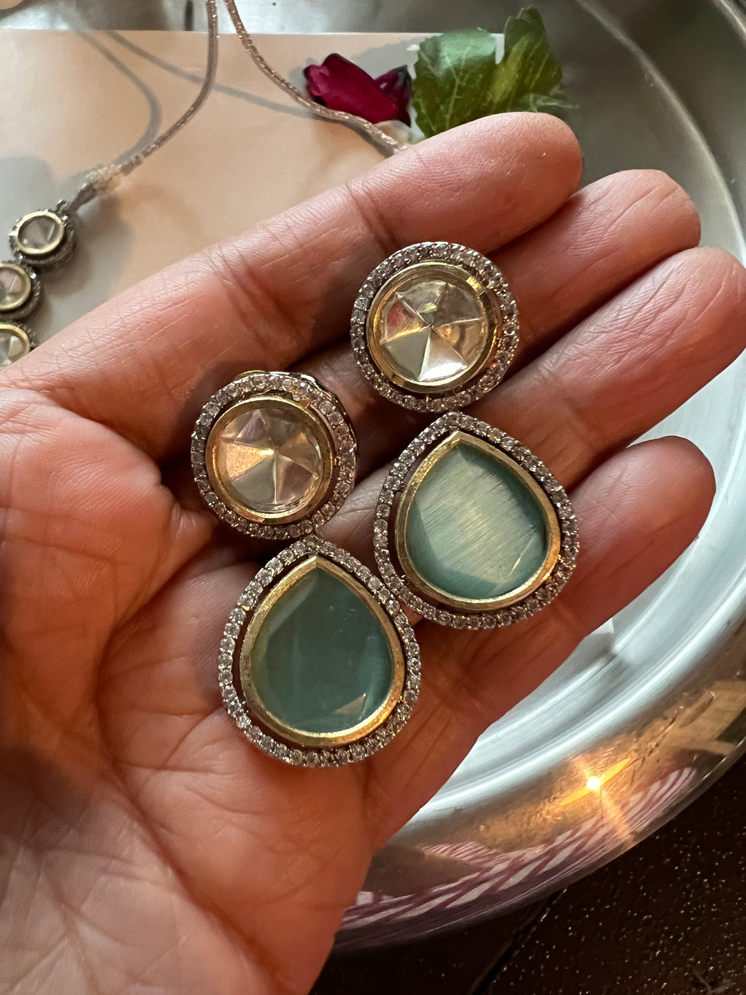 Exquisite Victorian Kundan Choker Necklace with Earrings - Timeless Elegance and Royal Charm