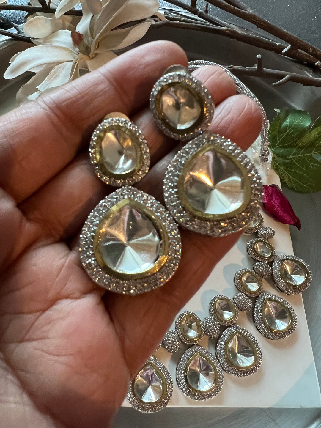 Exquisite Victorian Kundan Choker Necklace with Earrings - Timeless Elegance and Royal Charm