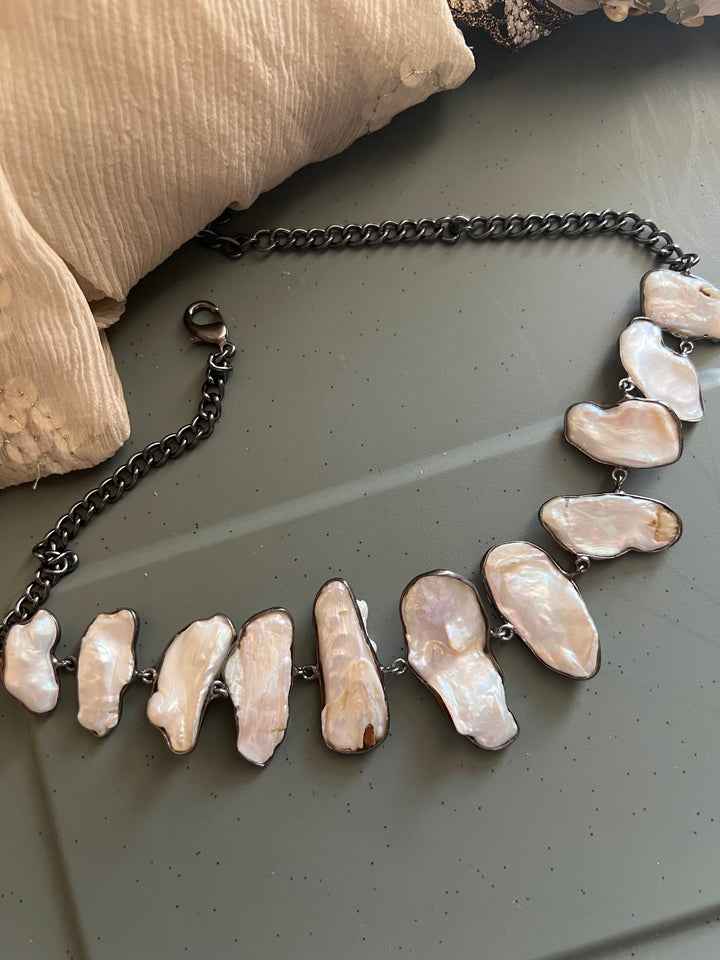 Statement Natural Pearl Necklace