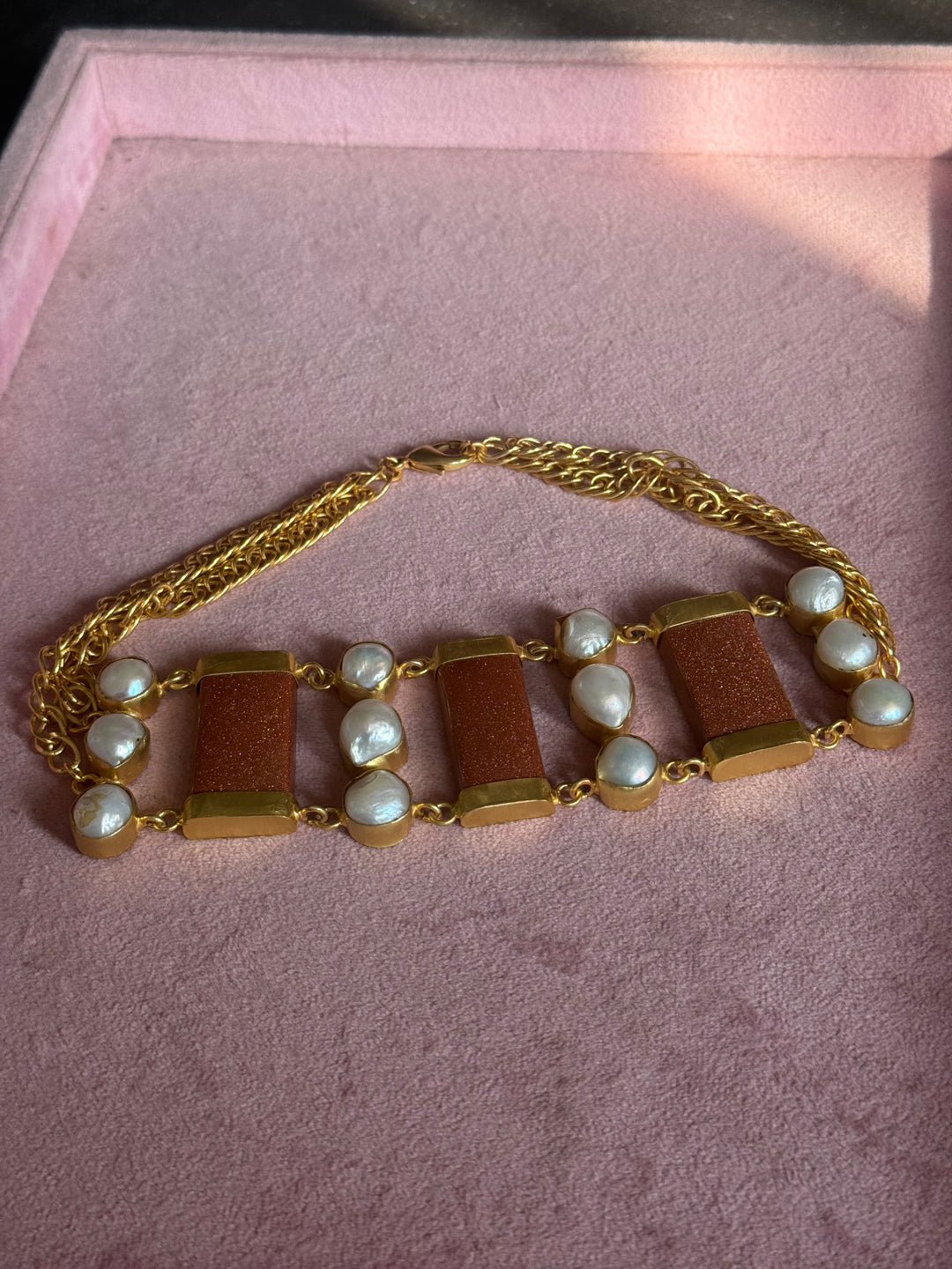Statement Choker – Gold Brass, Adjustable Necklace