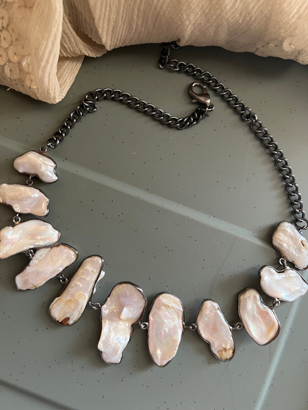 Statement Natural Pearl Necklace