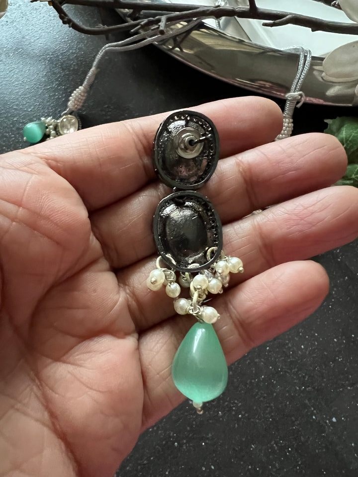 Exquisite Victorian Kundan Choker Necklace with Earrings - Timeless Elegance and Royal Charm