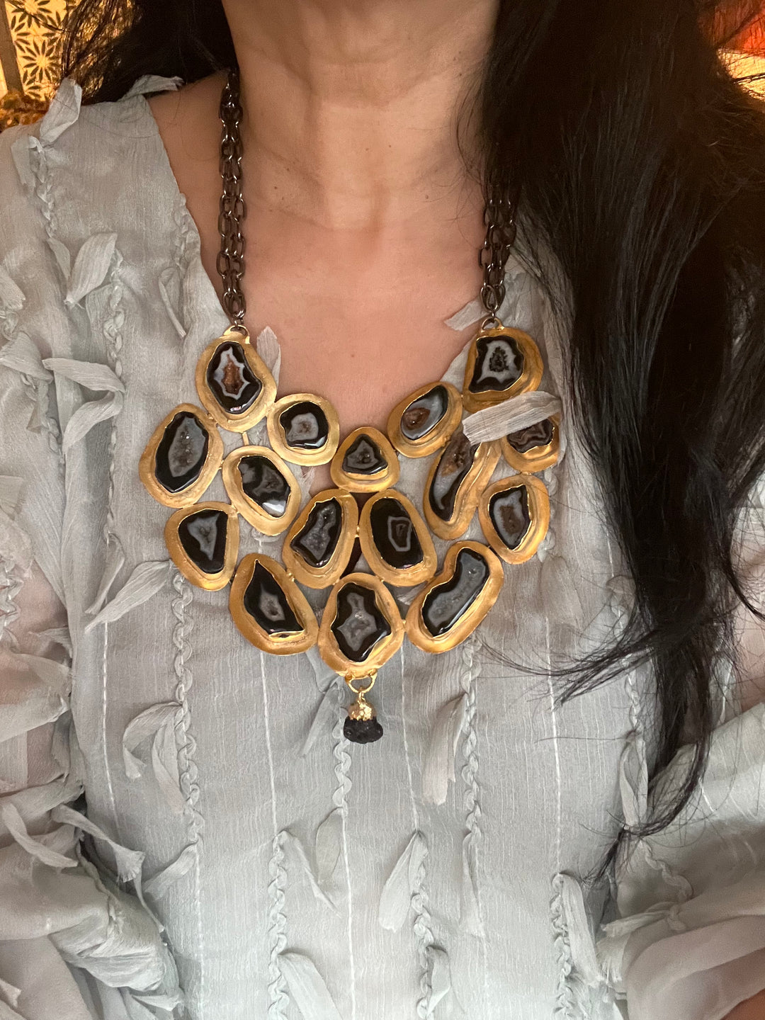 Statement Natural Solar Quartz Necklace