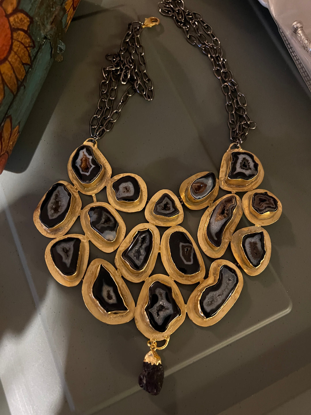 Statement Natural Solar Quartz Necklace