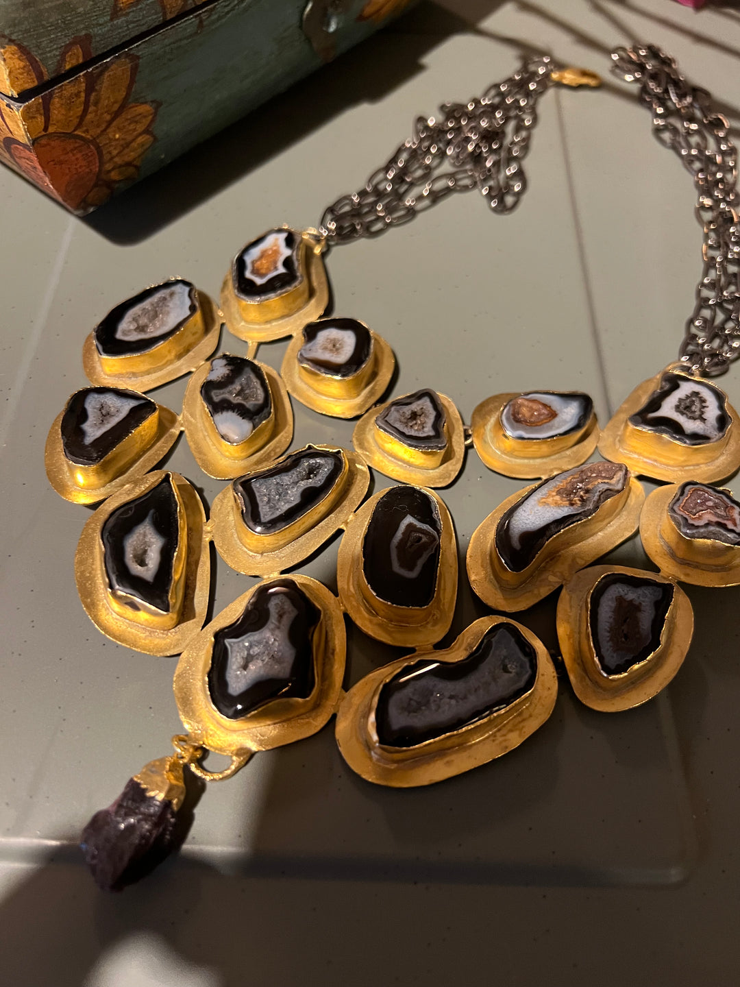 Statement Natural Solar Quartz Necklace