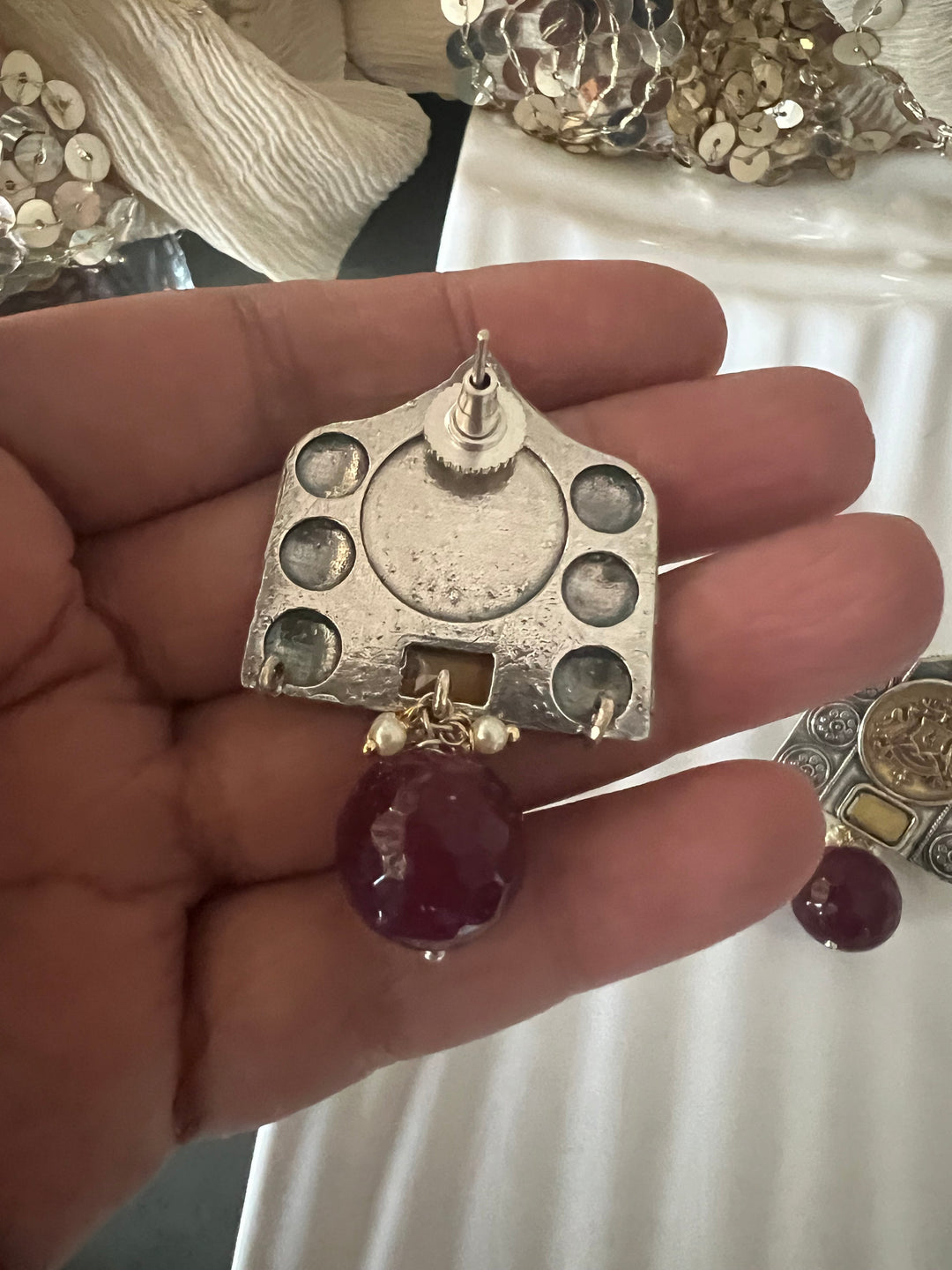 Natural Stone Drop Vintage Earrings - Premium Quality, Exquisite Craftsmanship