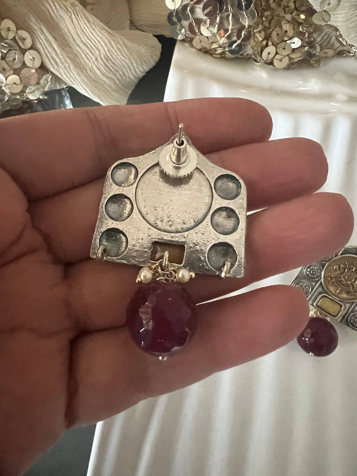 Natural Stone Drop Vintage Earrings - Premium Quality, Exquisite Craftsmanship