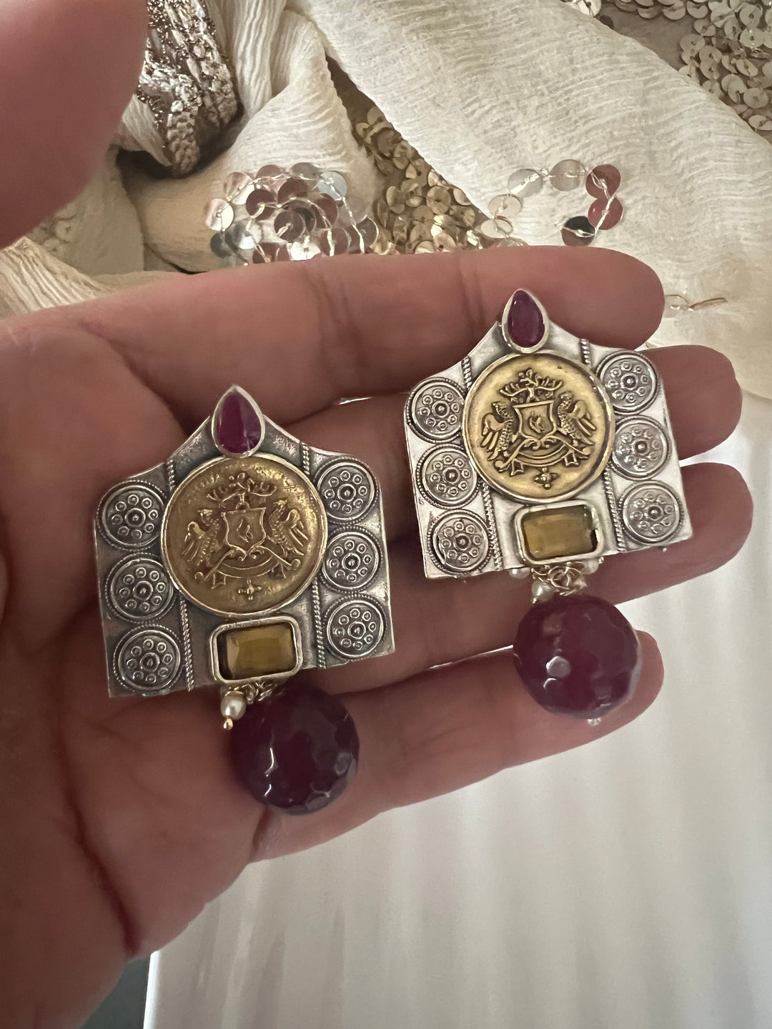 Natural Stone Drop Vintage Earrings - Premium Quality, Exquisite Craftsmanship