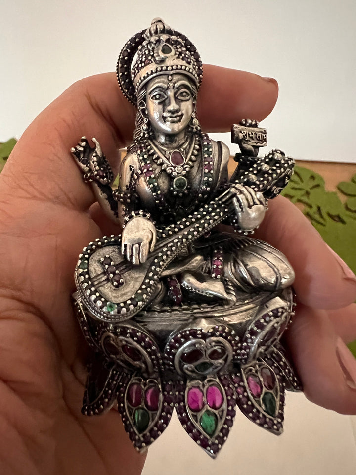 SHIVKA Divine Blessings - Handcrafted Saraswati Idol for Knowledge and Creativity