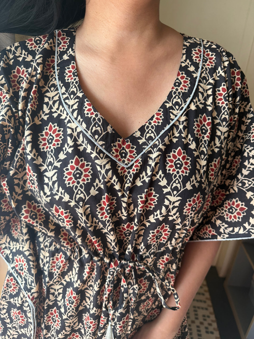 Indian Print Cotton Kaftan