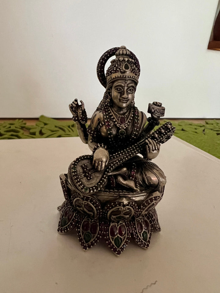 SHIVKA Divine Blessings - Handcrafted Saraswati Idol for Knowledge and Creativity