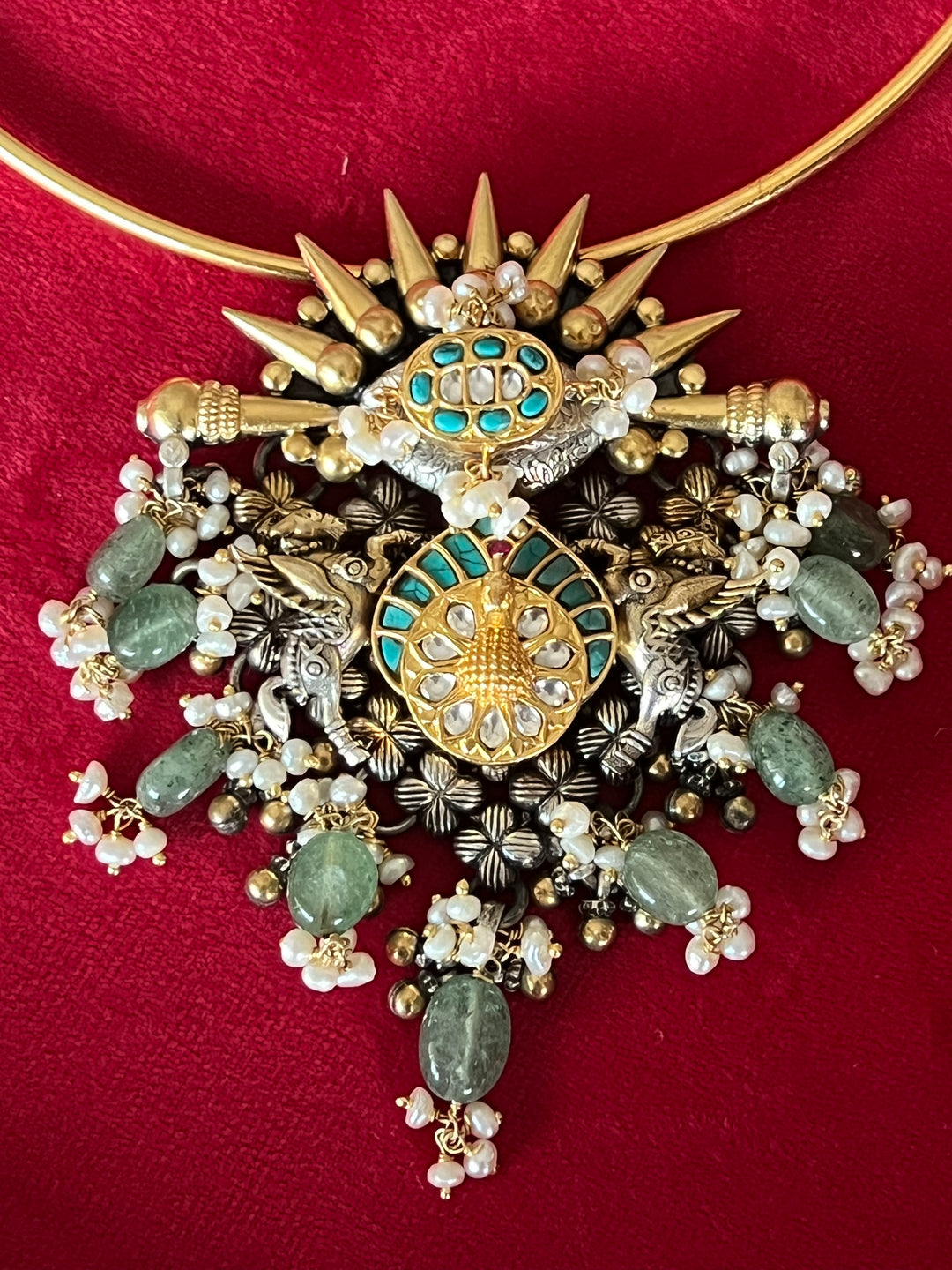 Silver Statement Hasli Necklace : Shine at Every Event