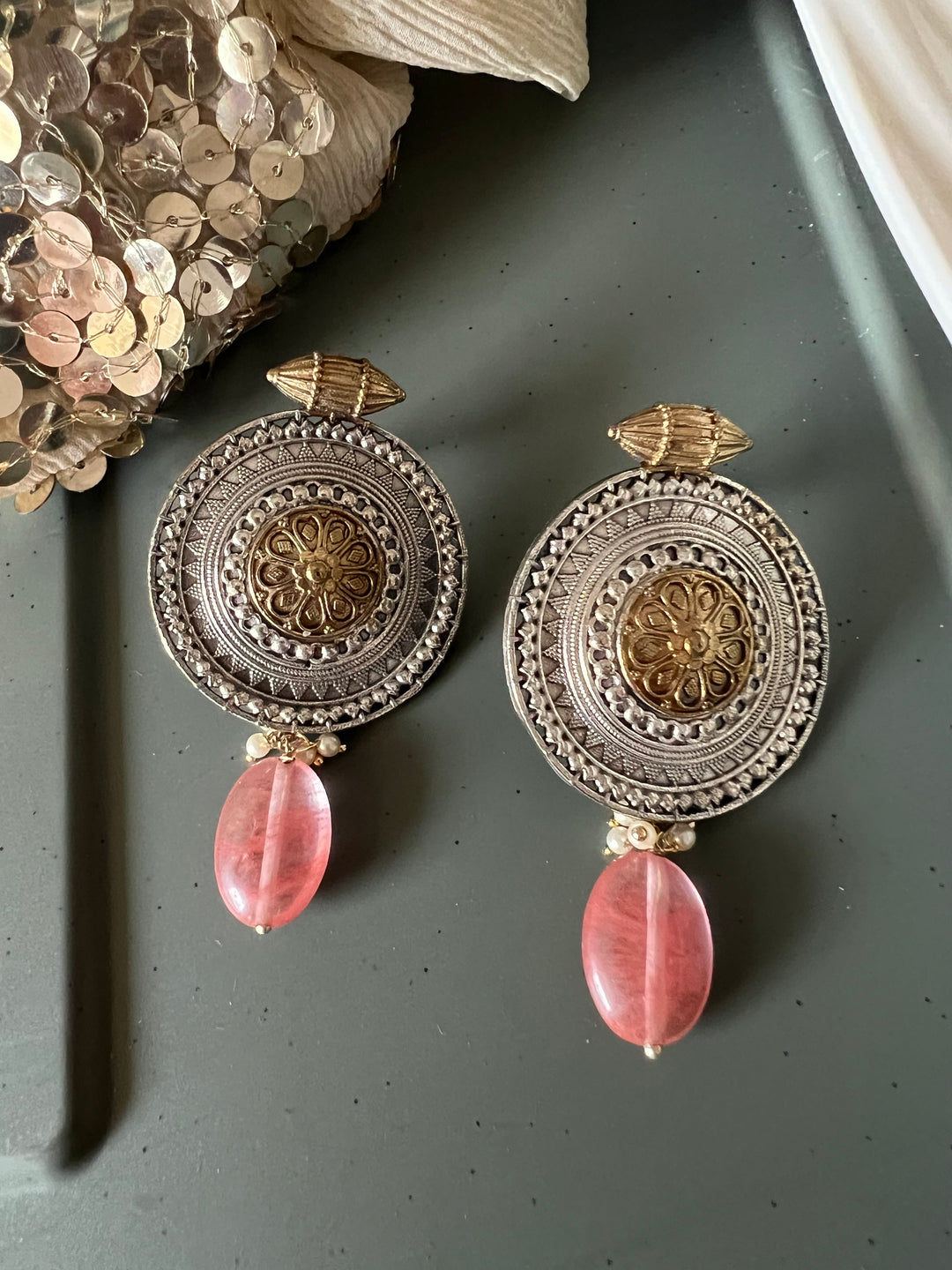 Natural Stone Drop Vintage Earrings - Premium Quality, Exquisite Craftsmanship