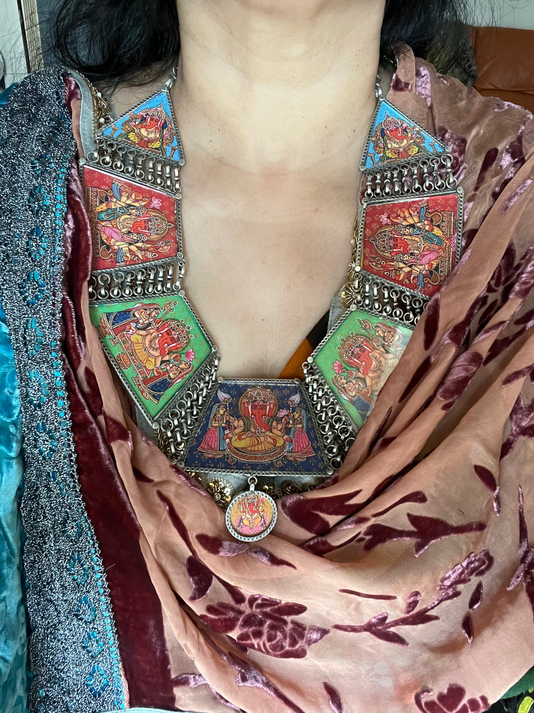 Exquisite Pure 925 Silver Ashtvinayak/ Ganesha Necklace - Premium Quality Craftsmanship