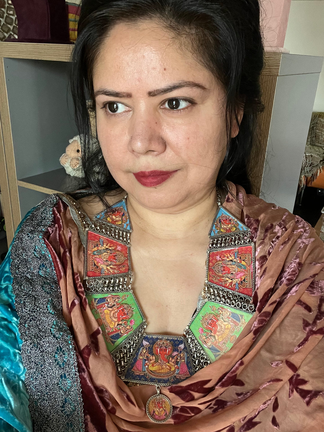 Exquisite Pure 925 Silver Ashtvinayak/ Ganesha Necklace - Premium Quality Craftsmanship