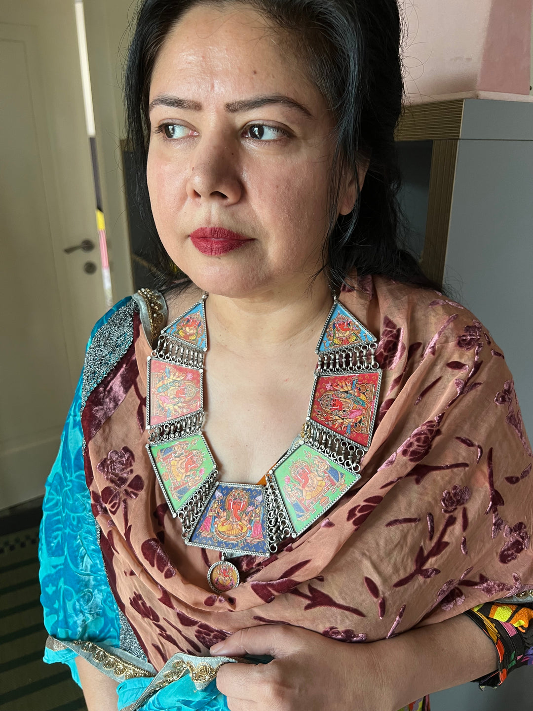 Exquisite Pure 925 Silver Ashtvinayak/ Ganesha Necklace - Premium Quality Craftsmanship