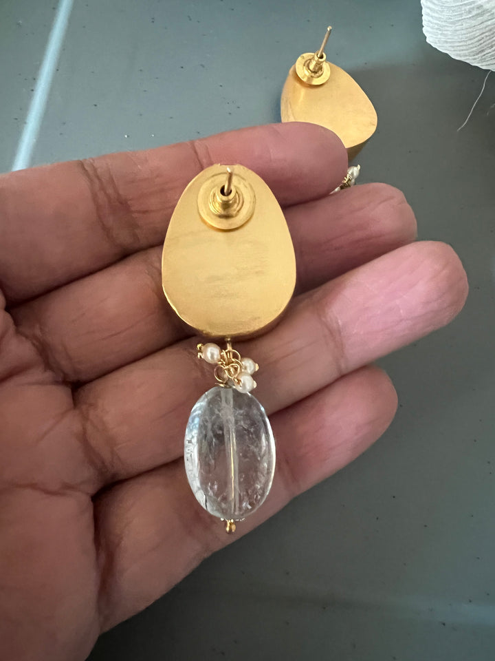 Fluorite Drop Natural Sapphire Studs - Premium Quality, Exquisite Craftsmanship