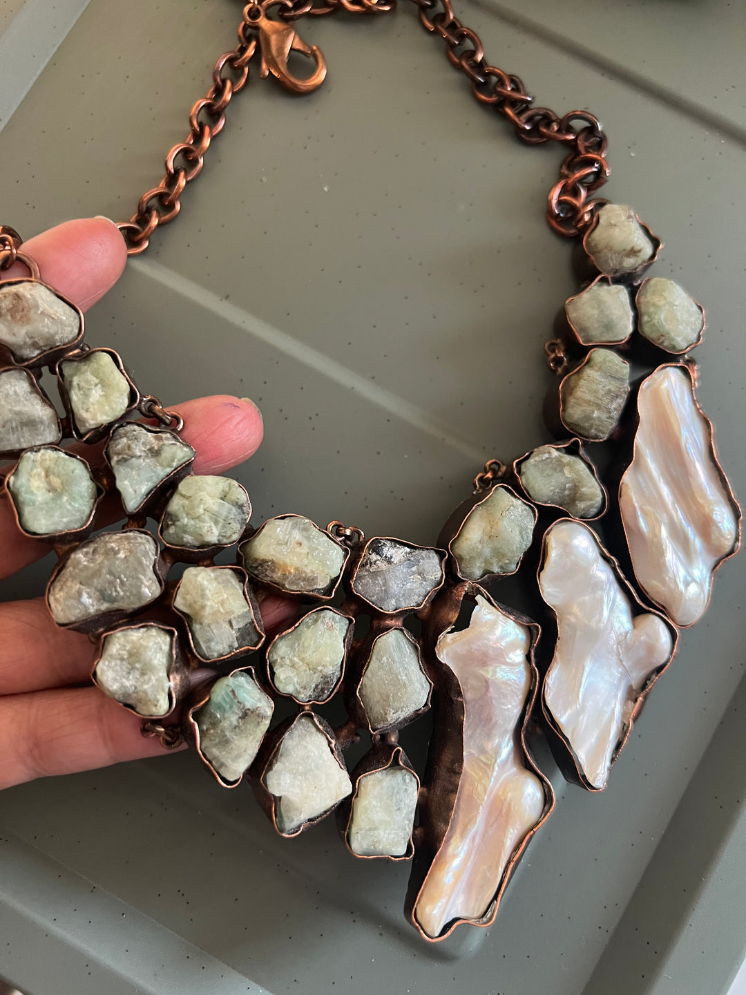 Statement Natural Gemstones Necklace