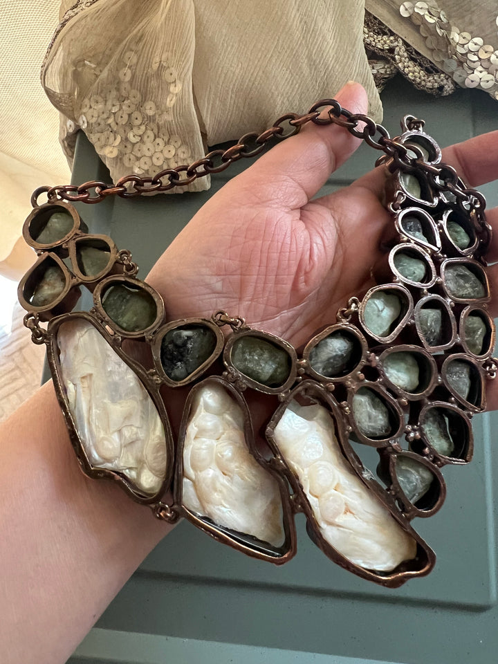 Statement Natural Gemstones Necklace