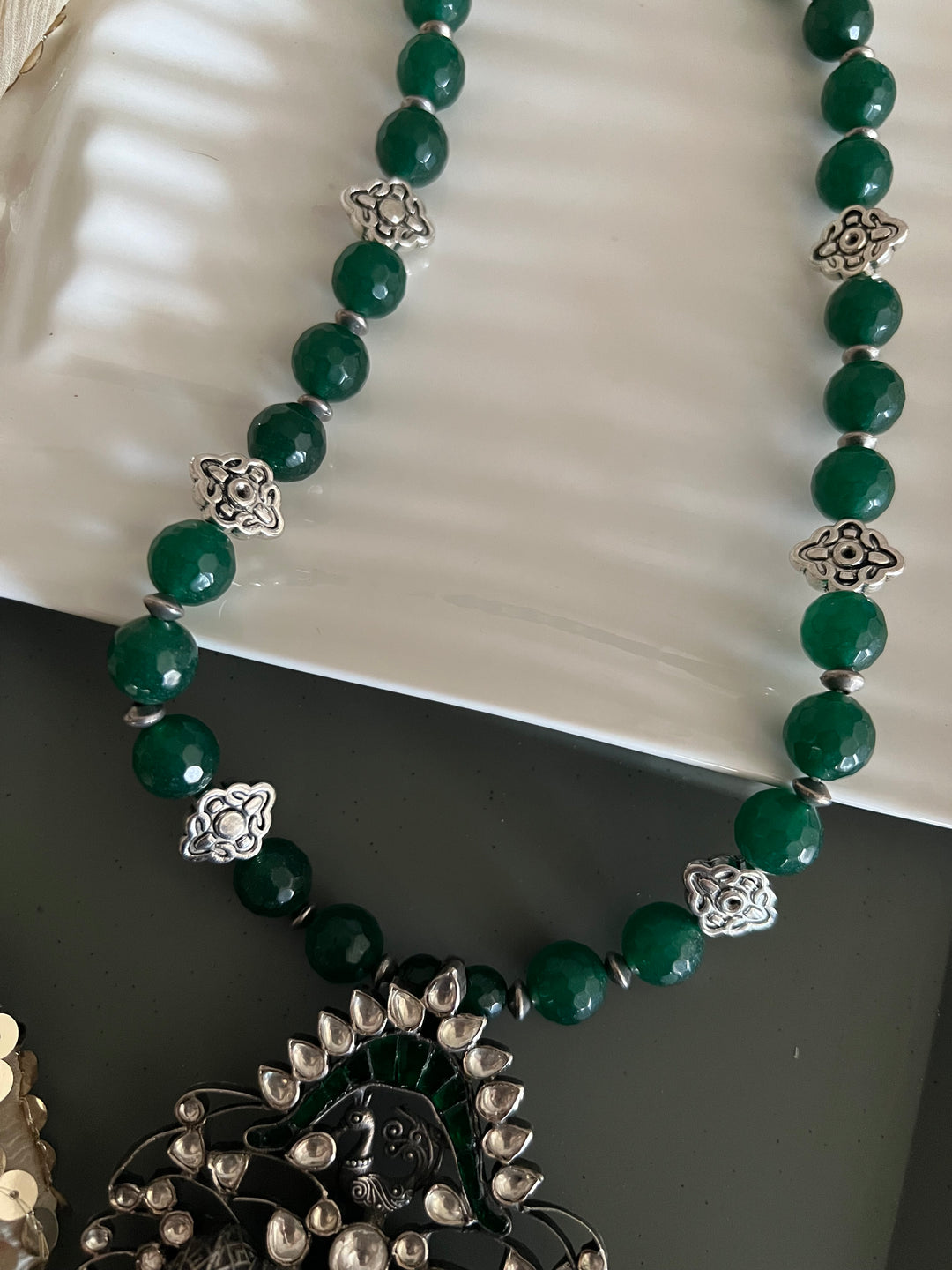 Exquisite Silver Handcrafted Fusion Pendant Necklace - Elevate Your Elegance