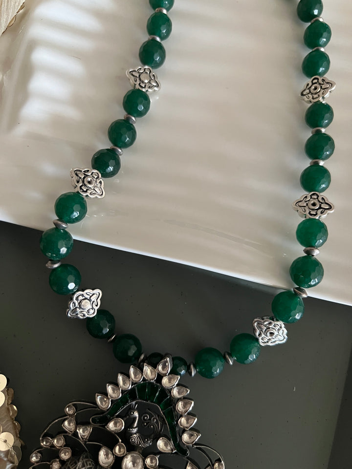 Exquisite Silver Handcrafted Fusion Pendant Necklace - Elevate Your Elegance