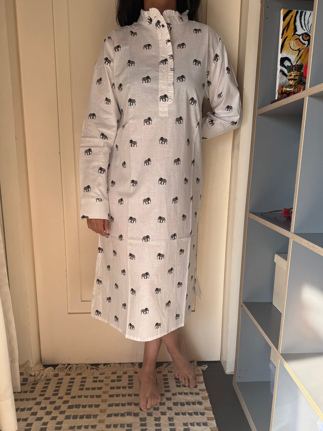 Indian Print Cotton Nightwear/ Handcrafted Nightwear / Loungewear