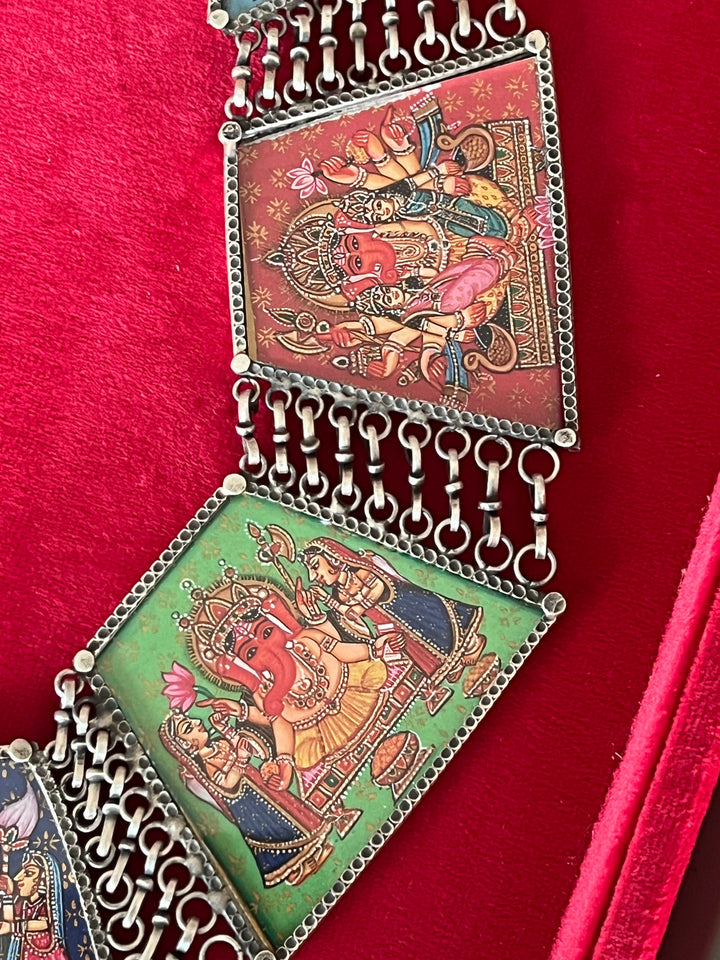 Exquisite Pure 925 Silver Ashtvinayak/ Ganesha Necklace - Premium Quality Craftsmanship